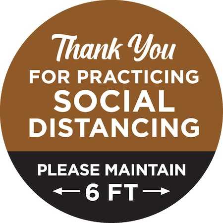 Thank You For Social Distancing, Brown, 15, 8459BR